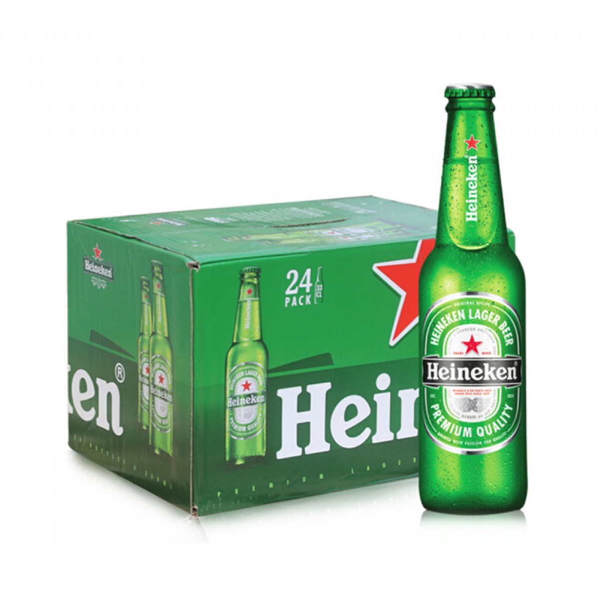 喜力啤酒 Heineken 喜力小星星版 原装 进口啤酒 330mlX24瓶 整箱