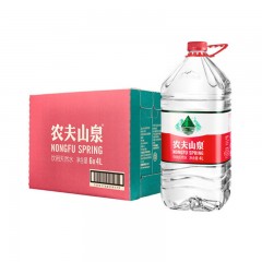 农夫山泉 饮用天然水 透明装 4LX6桶 整箱