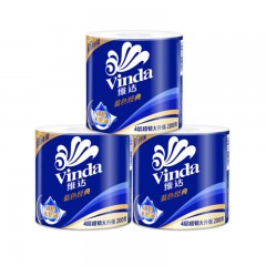 维达(Vinda) 卷纸 蓝色经典3层200g卫生纸巾10卷（3层与4层随机发货）