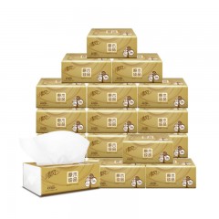 清风（APP） 抽纸 原木纯品金装系列 3层150抽软抽20包纸巾 中规格 整箱装 新老包装交替发货