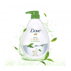 多芬(Dove) 沐浴乳 卸妆级微米净透沐浴露 绿茶香型 净澈清肌 卸防晒霜油脂粉尘 1kg