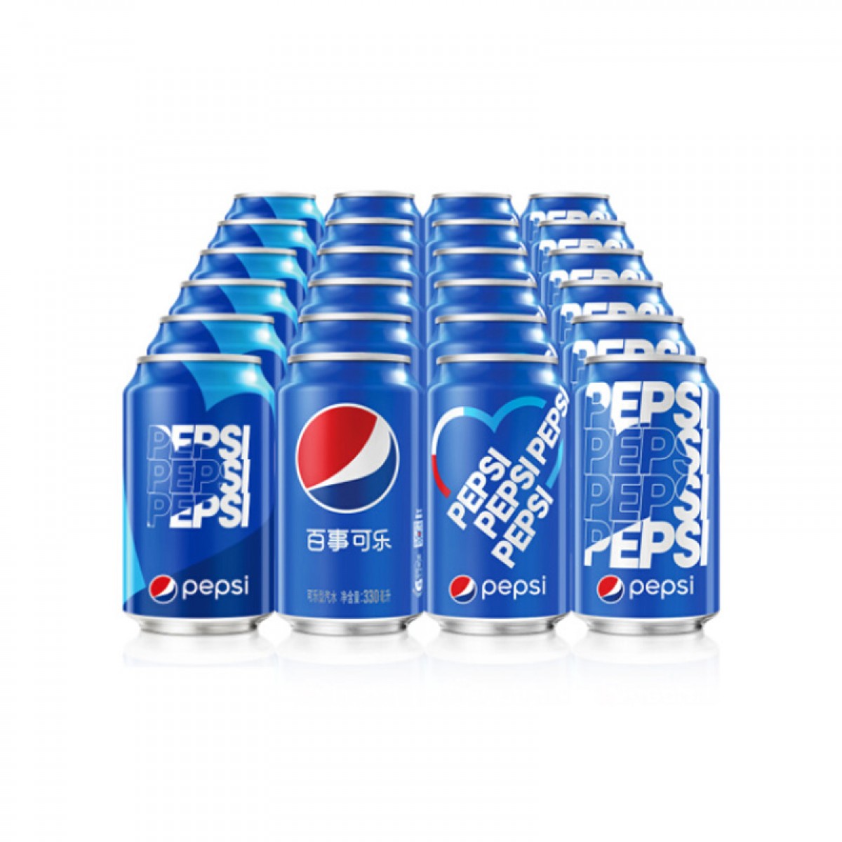 百事可乐 Pepsi 汽水碳酸饮料 330mlX24罐 整箱装 新老包装随机发货