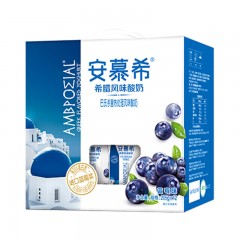 伊利 安慕希 希腊风味常温酸奶 蓝莓味 205gX12盒 礼盒装
