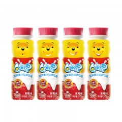 伊利 QQ星 营养果汁酸奶饮品 草莓味 200mlX16 礼盒装