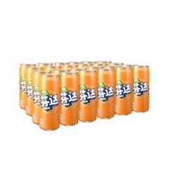 芬达 Fanta 橙味 汽水 碳酸饮料 330mlX24罐 整箱装 摩登罐