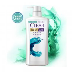清扬(CLEAR) 无硅油洗发水 去屑洗发露 海藻菁萃型 (氨基酸洗发) 500g (新老包装随机发）
