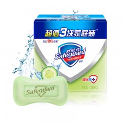 舒肤佳 香皂 青瓜清爽 115gX3  (抑菌99.9%温和洁净 清盈低泡)