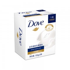 多芬(DOVE) 香皂 柔肤乳霜香块 100gx3
