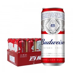 百威（Budweiser）啤酒 500mlX18听 整箱装