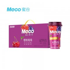 香飘飘奶茶 新升级Meco蜜谷果汁茶 樱桃莓莓口味 25%果汁含量 即饮饮料 400mlX15杯 整箱礼盒装