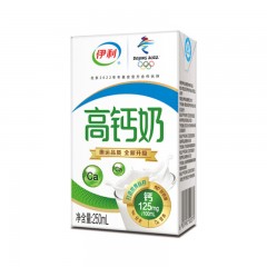 伊利 高钙牛奶 纯牛奶 营养早餐奶 优质乳蛋白 多多钙质250mlX24盒 整箱装