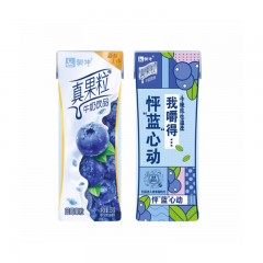 蒙牛 真果粒 蓝莓果粒 康美苗条装 真实大果粒 牛奶饮品 250mlX12盒