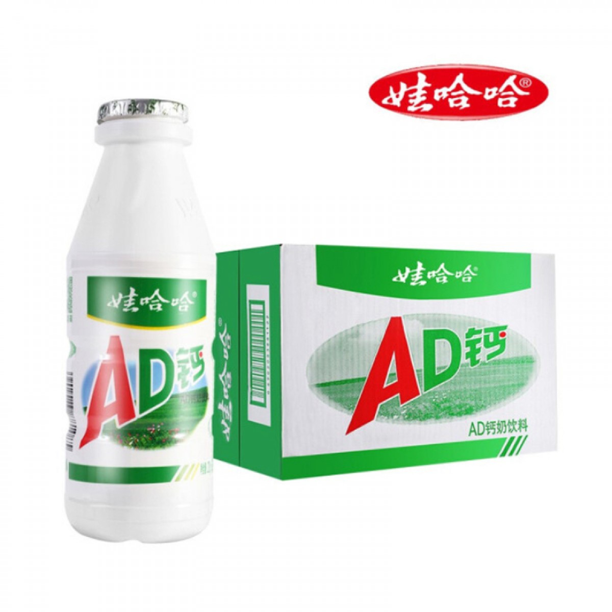 娃哈哈 AD钙奶 乳酸菌饮料 儿童牛奶酸奶 ad钙含乳奶 220gX24瓶 整箱装