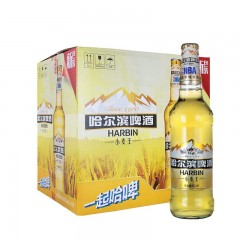 哈尔滨 小麦王 啤酒 玻璃瓶 哈尔滨啤酒小麦王 原厂地 500mlX12瓶 整箱装