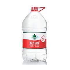农夫山泉 饮用天然水 透明装 5LX4桶 整箱